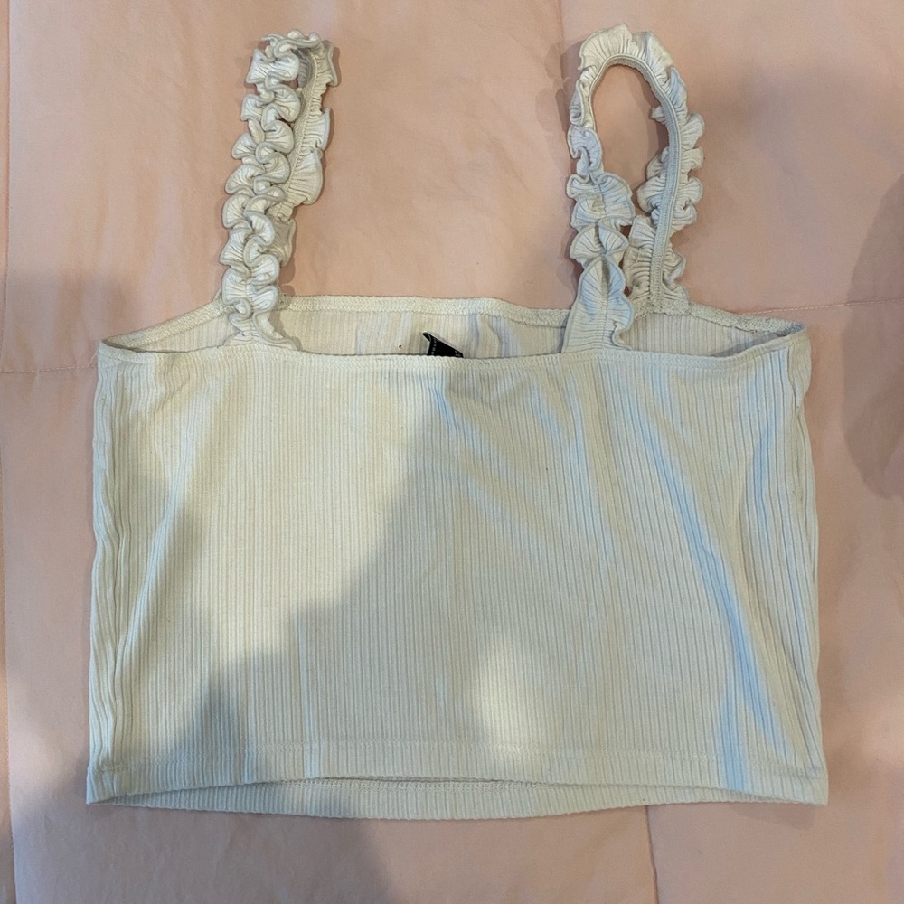 Forever 21: Ruffled strap crop top